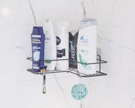 Hermia SY001 Organizador de Baño Metálico 100% Metal Cromado 25x39x7 cm